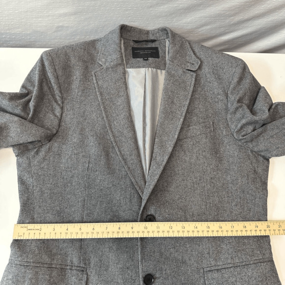 Banana Republic Men’s 42R Tailored Fit Blazer Sport Coat Grey 2 Button Cotton - Picture 9 of 15